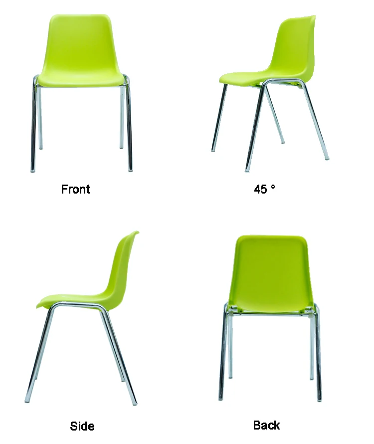 Cheap School Classroom Furniture Stackable Plastic Cushion Steel