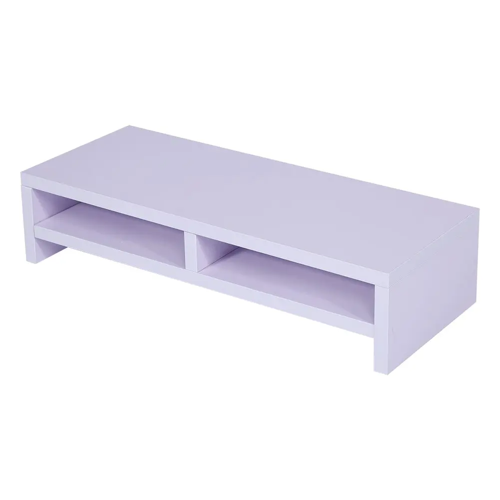 Desktop Monitor Stand,Wooden Monitor Stand Riser LED LCD Computer Monitor Riser Desktop Organizer Display Shelf for Computer Monitor Laptop TV Printer,Stitching Color