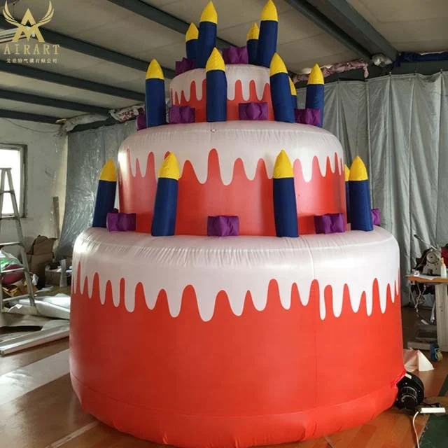 Birth Party Ideas Customized Giant Inflatable Birthday Cake Model