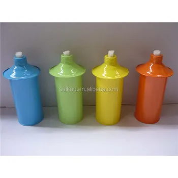 Colored Metal Replacement Canister For Citronella Oil Colored Metal Replacement Canister For Citronella Oil