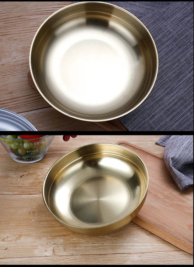 Stainless Steel Korean Soup Bibimbap Bowl Gold Noodle Soup Bowl Buy