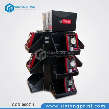 Creative Pos Four Sides Cardboard Corrugated Watch Display Counter Creative Pos Four Sides Cardboard Corrugated Watch Display Counter
