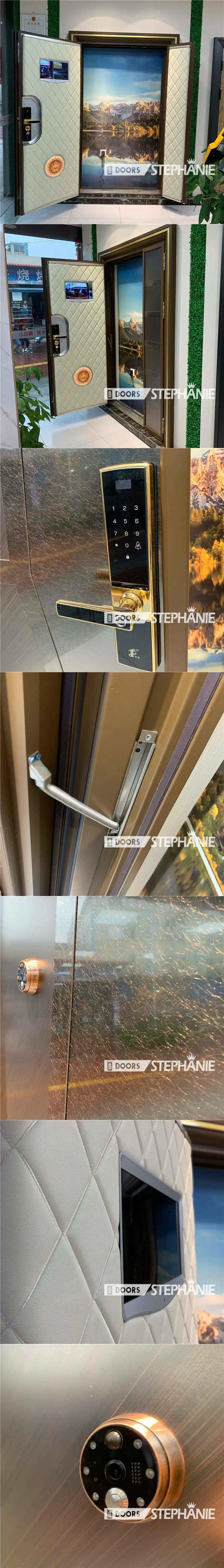 luxury modern apatrment house armord  bulletproof exterior front steel door design price