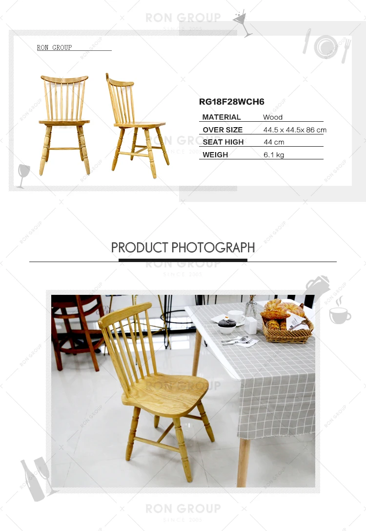Foshan wholesale restaurant modern beech wooden dining chair