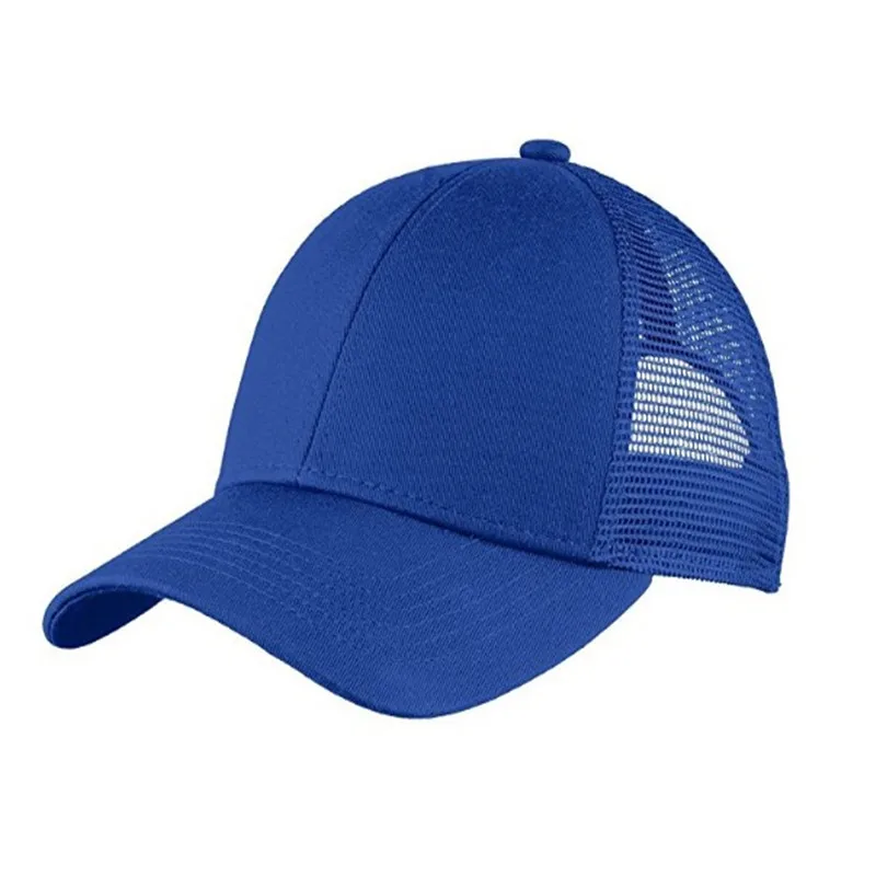 Oempromo custom nylon elastic back mesh running baseball cap