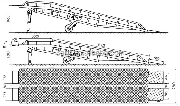 Trup Loading Ramp Dimensions ทางลาดขนถ่ายสินค้าเคลื่อนที่สำหรับรถบรรทุก 10 ตัน| Alibaba.com