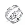 Unique 925 Sterling Silver Because Of You rings love word rings jewelry for lovers