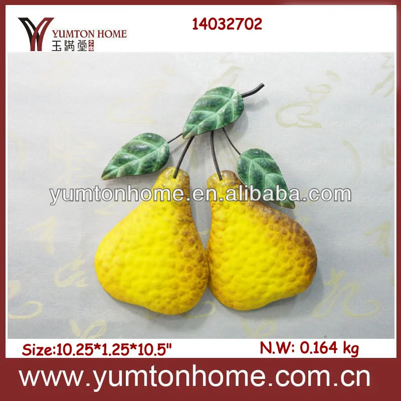 Metal wall art artificial pear wall decoration14032702.jpg
