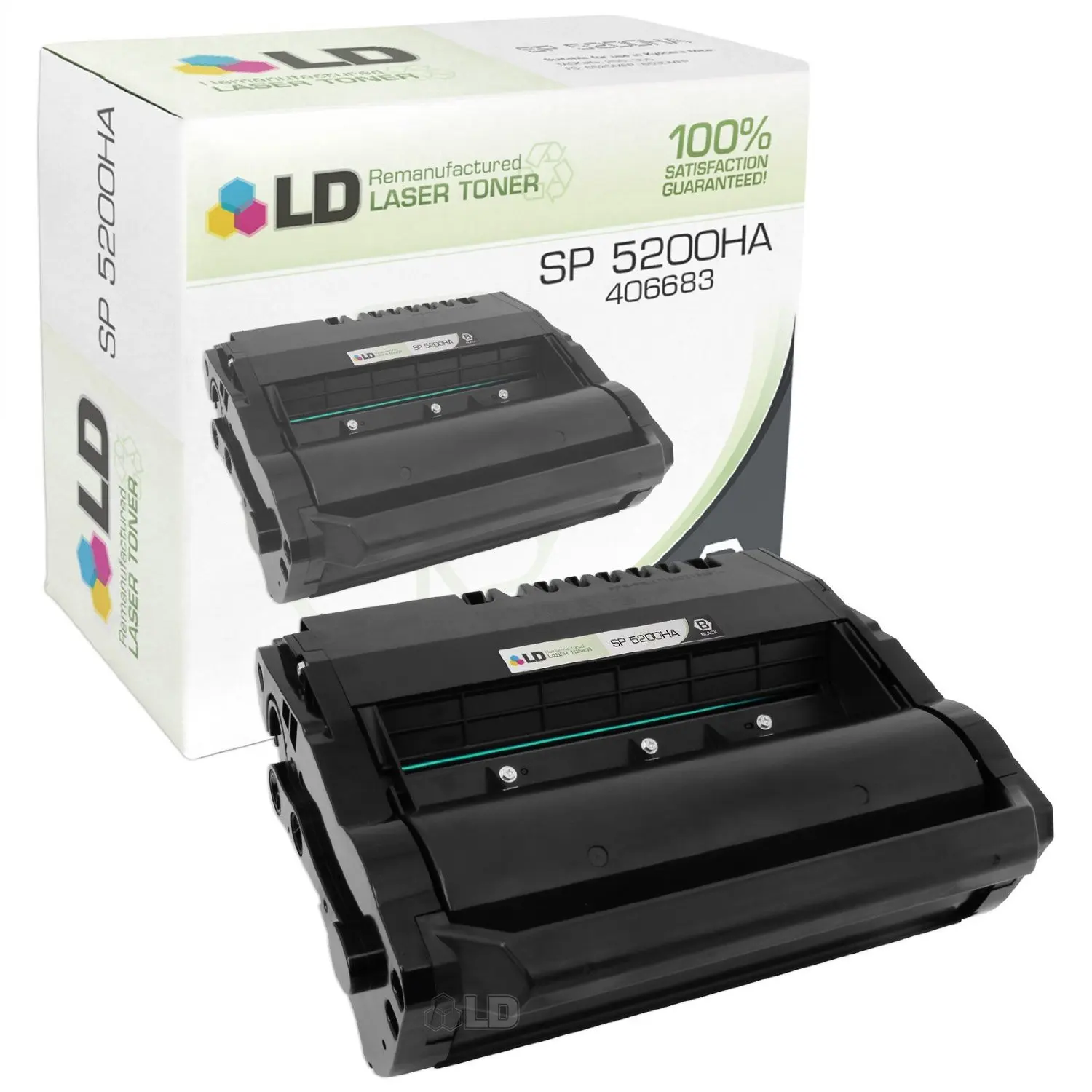 Get Quotations · LD Remanufactured Replacement for Ricoh 406683/SP 5200HA  Black Laser Toner Cartridge for use in