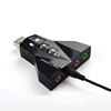 Factory price black plane virtual 7.1 channel 3d usb sound card driver