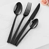 Paris Sail black flatware set stainless steel, Hydraulic Hand black silicone kitchen utensil
