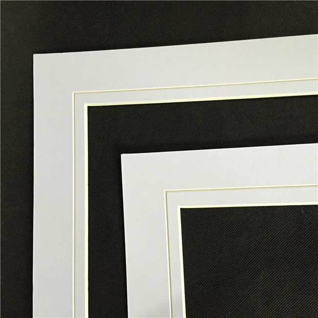 high quality white color V groove photo mat 8x10 5x7, View V groove