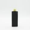 wholesale high end fancy clear black coating rectangle 50ml perfume glass bottle