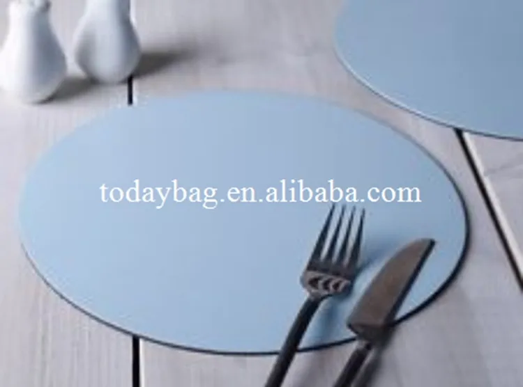 Red Color Customized Faux Leather Table Placemat And Coaster Set Buy