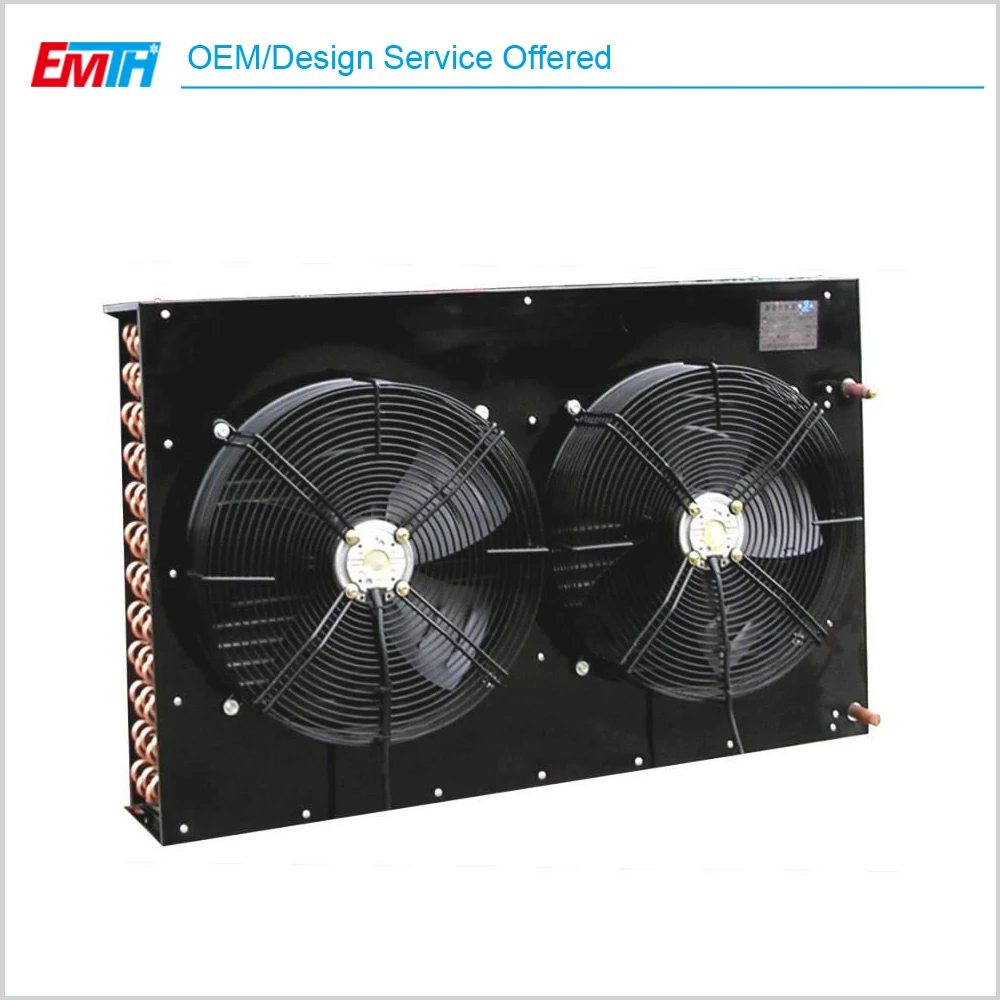 Four Fans Customize Voltage 220v 60hz 1ph Fin Type Copper Coil Air