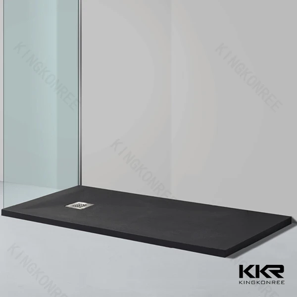 Custom Black Color Composite Stone Shower Tray Solid Surface Baeeed Jpg Product Description Solid Surface Shower Tay