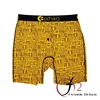 Logo custom underwear man thick cotton boxer underwear print boxer shorts button fly boxers for mens
