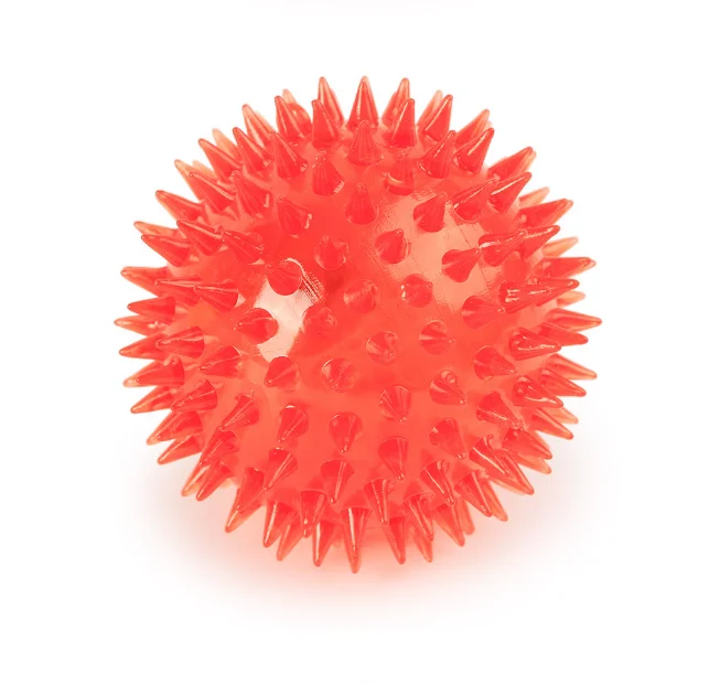 7.5 cm diameter Squeaker Dog Ball Thrower Multi- Color Dog Toy Ball dog toy ball with flash
