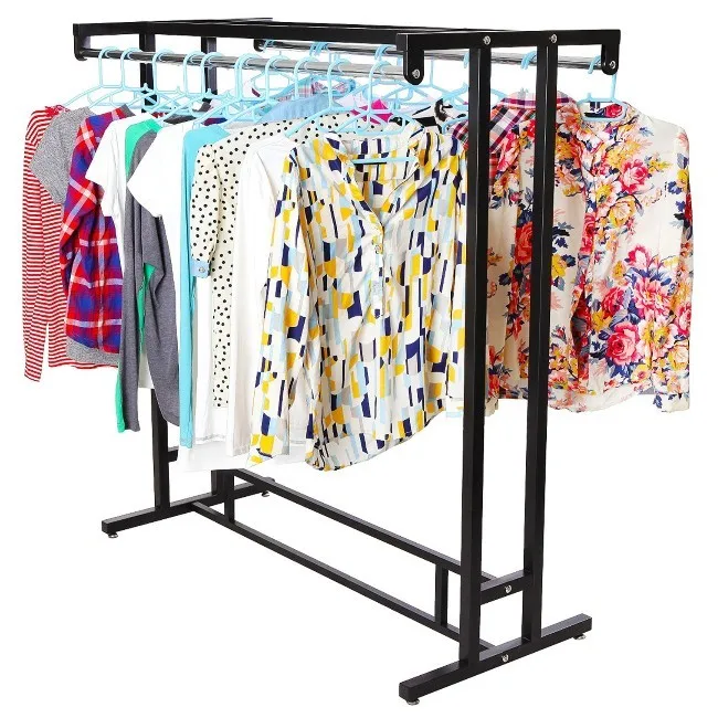 Stainless Steel Double Rod Wall Mounted Clothes Hanger Rack Buy Wall