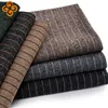 Heavy weight warm stripe wool polyester blend fabric for winter coat
