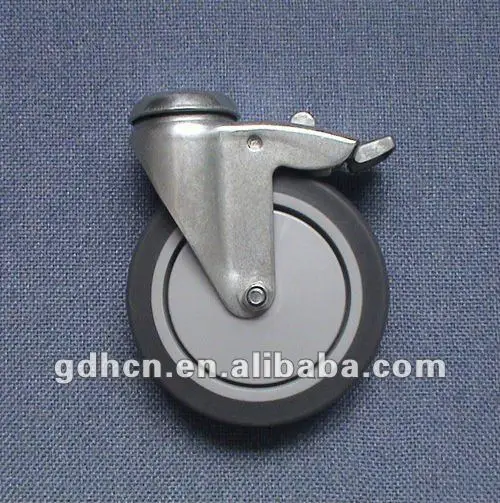 100mm Diameter new double ball bearing Swivel industrial caster wheel with brake