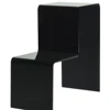 Black 2 Tiers Acrylic Countertop Riser Stand, Clear Acrylic Stack Riser Display