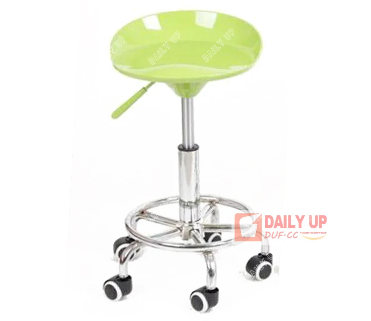 Dining PP Stool Bar Steel Chair Laboratory Room Lift Chair Height Adjustable Bar Stools with Wheels