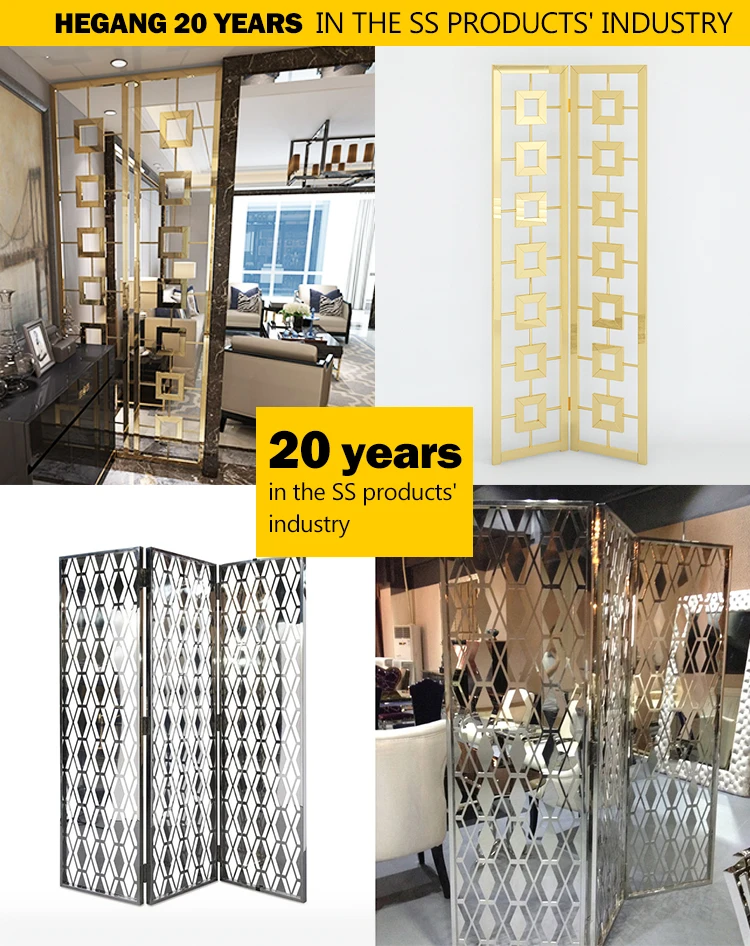 Stainless Steel Decorative Metal Sliding Laser Cut Paravent Mashrabiya Candle Screen Room