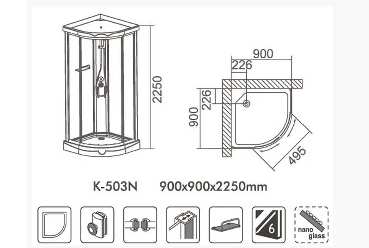 CE CUPC Approved simple Design sliding designs complete shower room,factory price bath shower ENCLOSURE