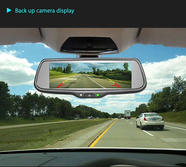 7.3 Inch Lcdscreen Rearview Mirror With Full Screen Disply And Reverse