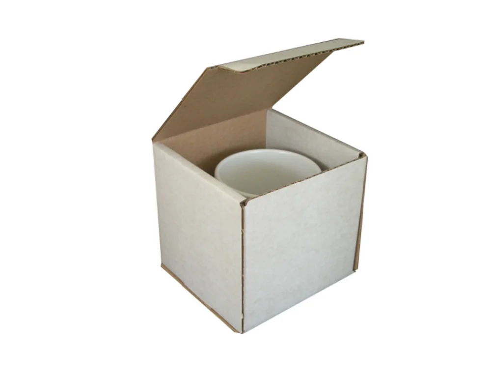Gift Mug Box For 15oz. Mugs Cardboard Box With Foam Supports Case Of