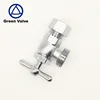 Green Guten-Top High Quality Brass Material Plating Chrome Finish Bathroom Basin Faucet compression Angle Stop Valve