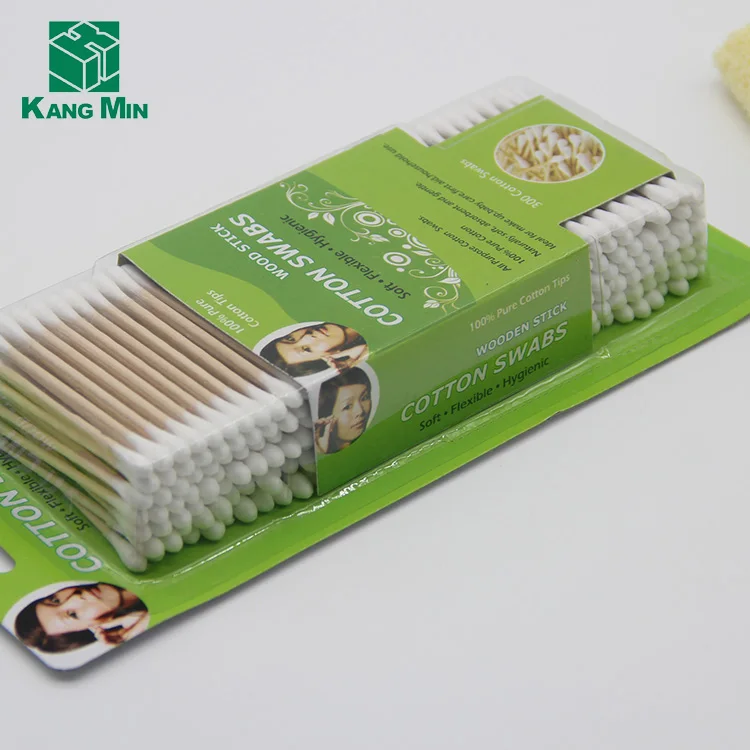 Good Quality Customized Wooden Stick Double Qtips Cotton Swabs For
