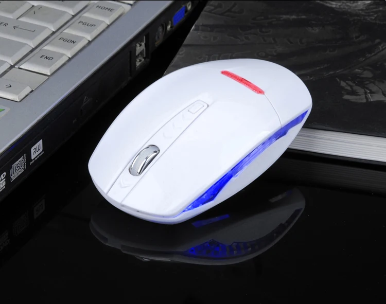 Matte black silent 2.4g wireless optical mouse