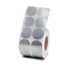 Manufacture Wholesale Custom Printed 40*40mm Matte Silver Polyester Round Label for Zebra Printers
