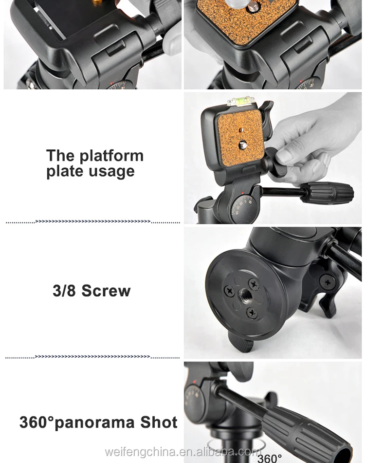 professional portable camera stand with 3/8 screw high quality Aluminum alloy  great tripod for dslr phone