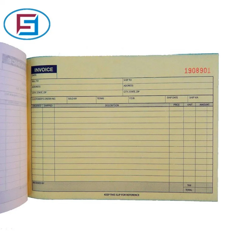 10 x Carbonless Invoice Receipt Record Book 2Part 50 Sets Duplicate Receipt Copy 