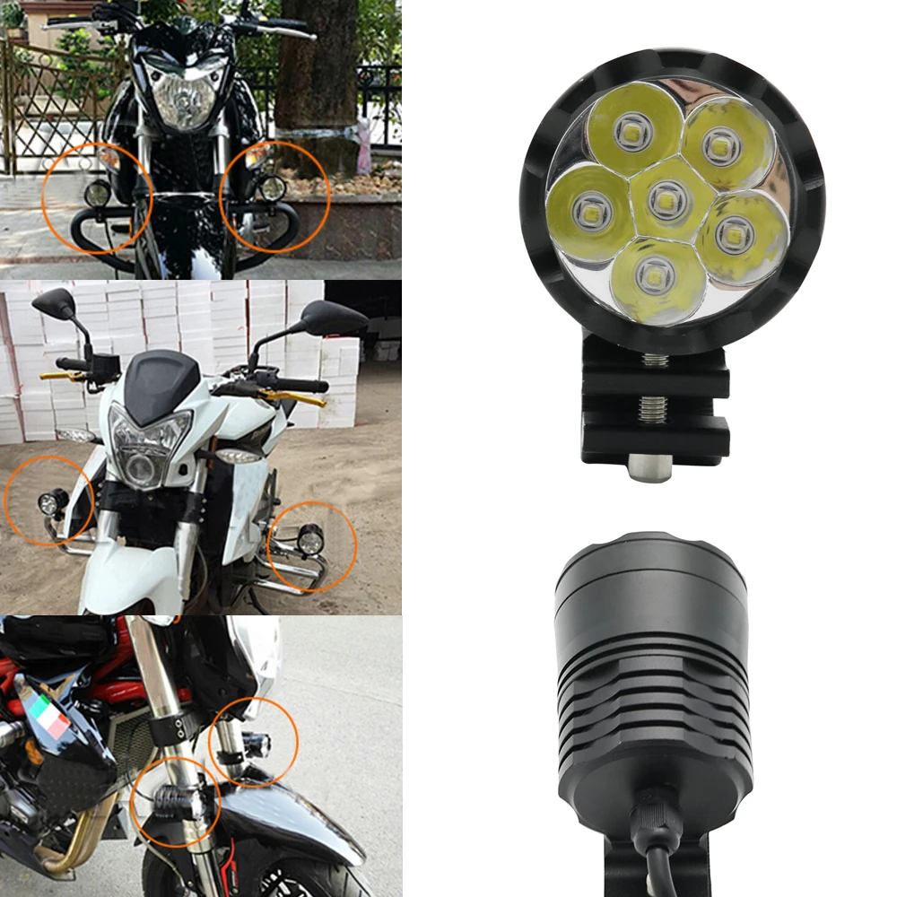 China Supplier Motorbike Accessories 6 Led Auxiliary Driving Passing Light 12v Led Motorcycle