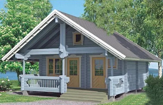 Beautiful Wooden House Easy Assembly Prefabricated Villa With Attic For