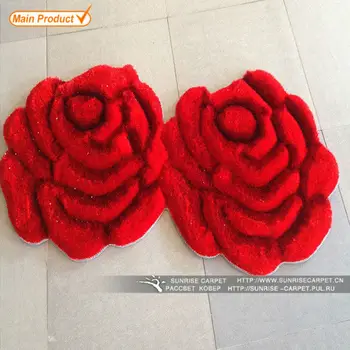 Red 3d Flower Shape Shaggy Rugs Buy Turkish Shaggy Rugsred Flower Rugsoft Shaggy Rug Product On Alibabacom