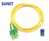 Hot sale Fiber Optic Single mode Duplex G652D SC/APC To LC/UPC 2.0/3.0mm Yellow Patchcord