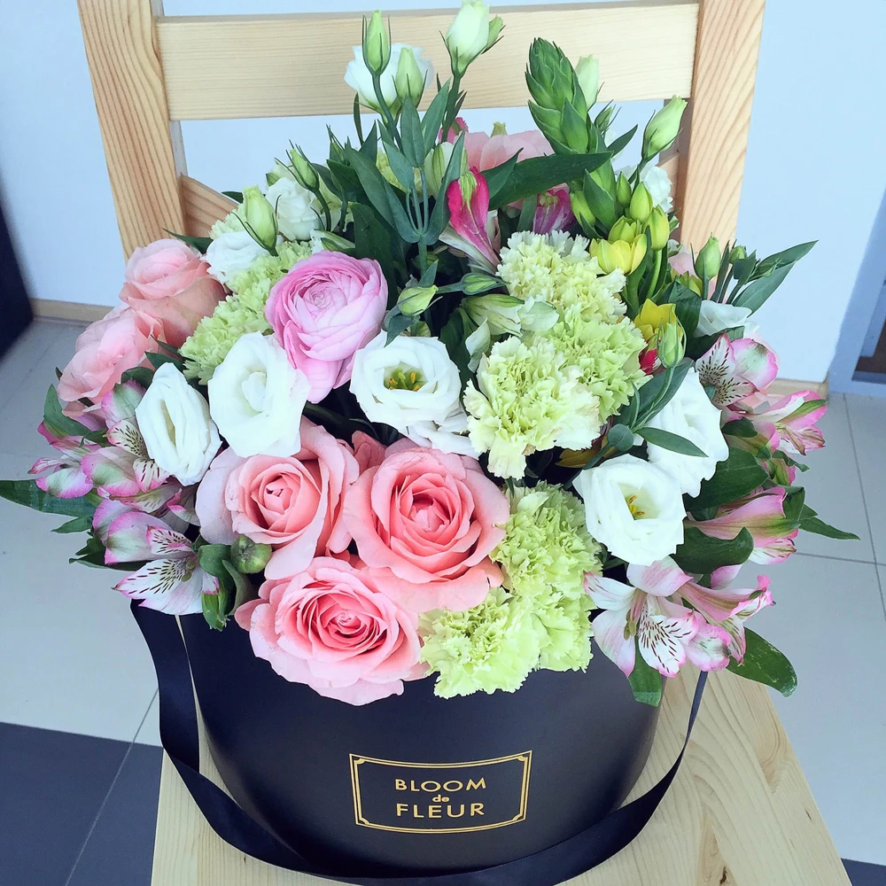 Customized Luxury Paper Packaging Round Flower Gift Box Buy Flower