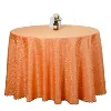 Beautiful wedding party orange table covers round