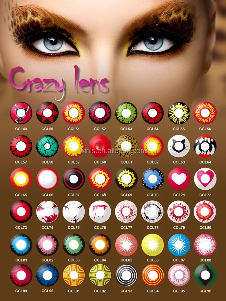 Cheap Wholesale Naruto Cosplay Contact Lens 192 Designs Freshtone Crazy