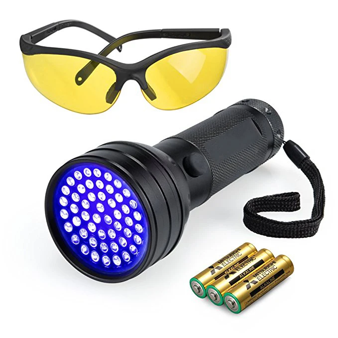 Amazon Hot Selling Uv Goggles 51 Leds Uv Blacklight Lights Detector