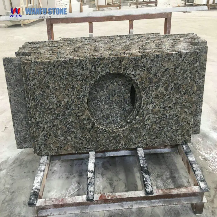 Composite Butterfly Yellow Granite Countertop Commercial
