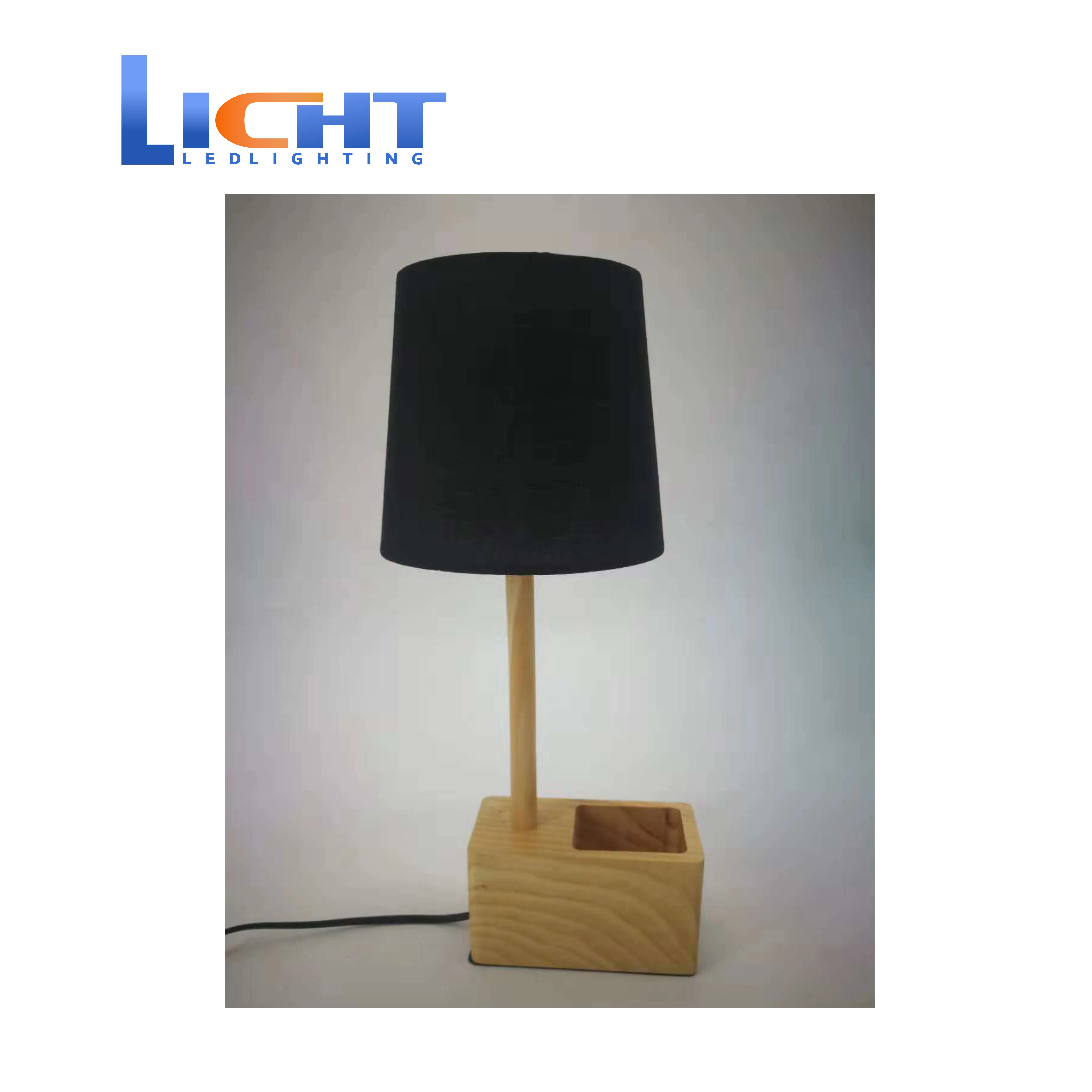 wood base table lamps decoration lamp indoor lighting With E14 LED bulb desk lamp