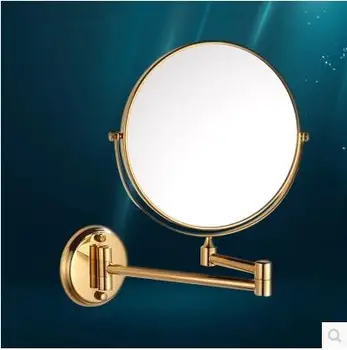 Gold Bathroom Mirror Beauty 8 Inch Wall Mounted Folding Gold Bathroom Mirror Beauty 8 Inch Wall Mounted Folding Retractable Toilet Sided