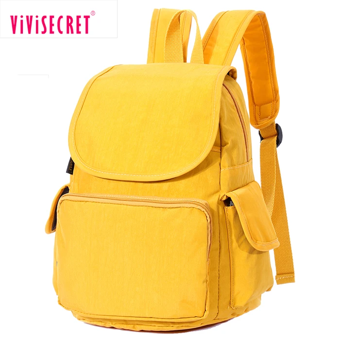 trendy yellow backpack