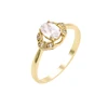 14201 xuping stylish copper alloy hollow artificial crystal ring with synthetic CZ